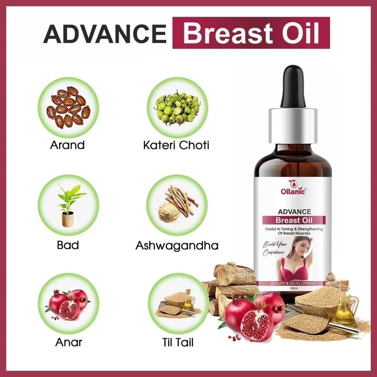 Advance Breast Oil (New & improved formulation) (BUY 1 GET 1 FREE)